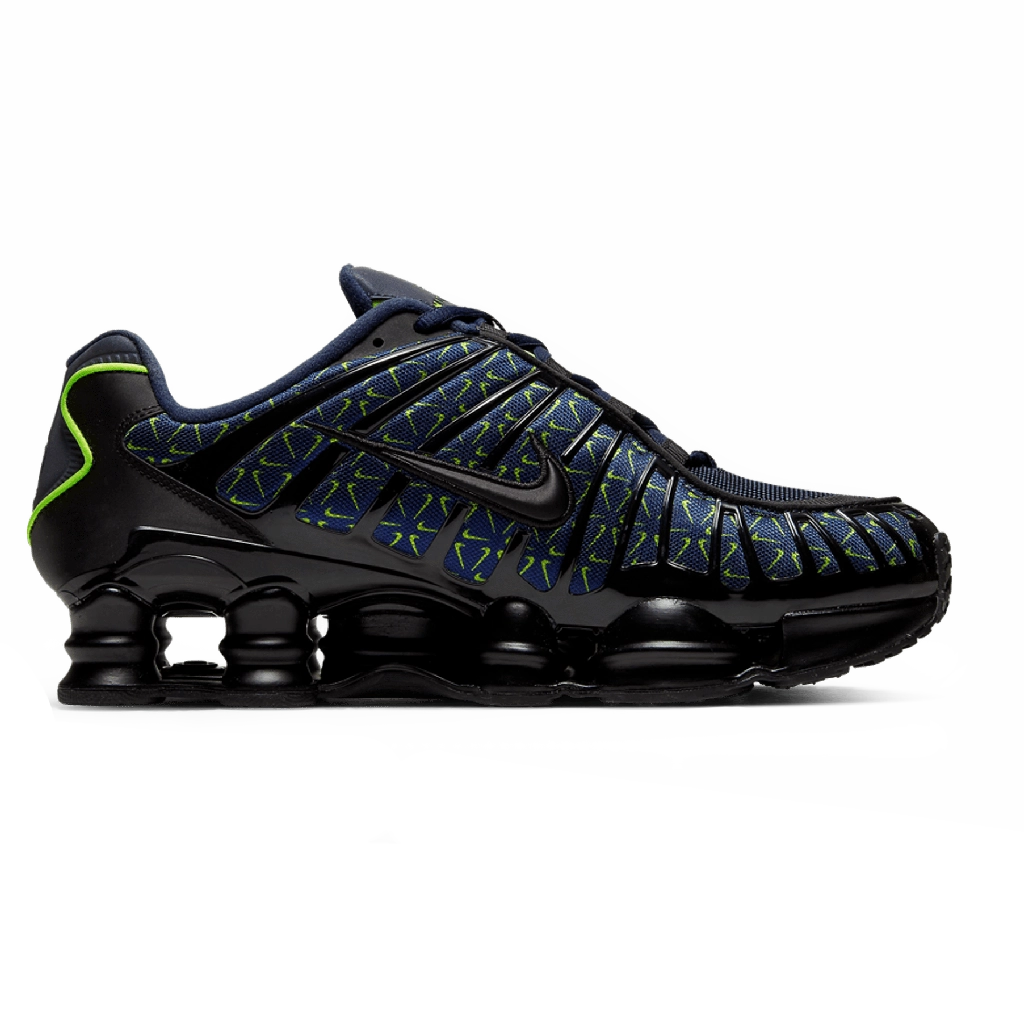 1 Nike Shox TL "Just Do It" Black Blue Neon Yellow – תמונה 1