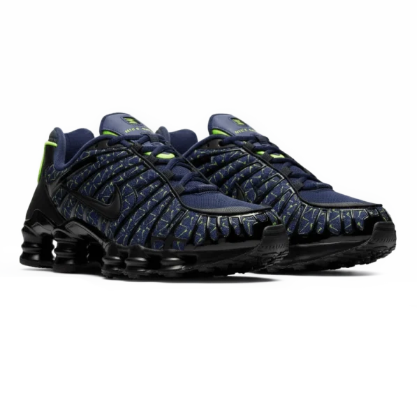 ⁦Nike Shox TL "Just Do It" Black Blue Neon Yellow⁩ – תמונה ⁦2⁩