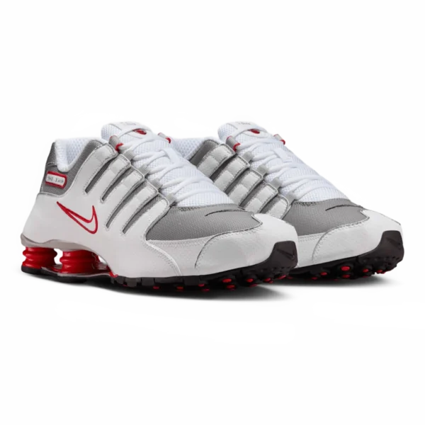 ⁦Nike Shox NZ White Sport Red Metallic Silver⁩ – תמונה ⁦2⁩
