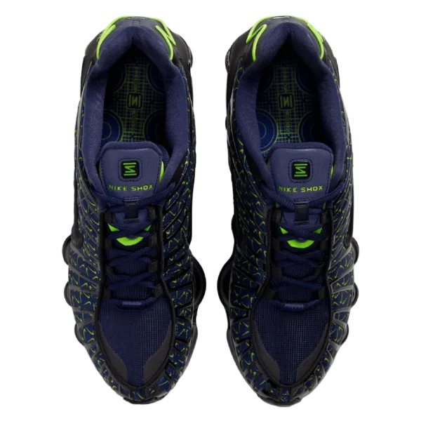⁦Nike Shox TL "Just Do It" Black Blue Neon Yellow⁩ – תמונה ⁦4⁩