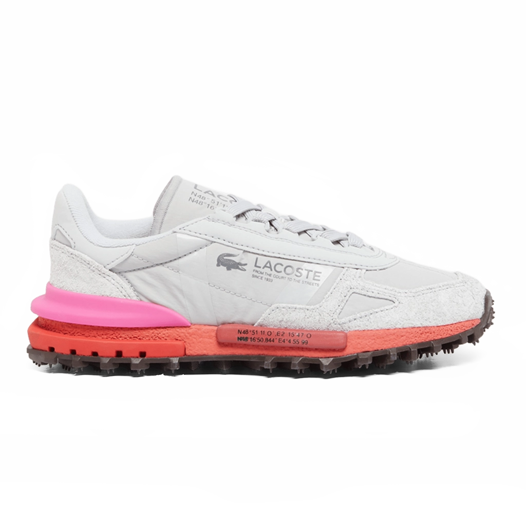 1 Lacoste Elite Active Sneakers Light Grey Orange – תמונה 1