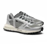 ⁦Lacoste Metallic Accent Sneakers Grey Silver⁩ – תמונה ⁦2⁩