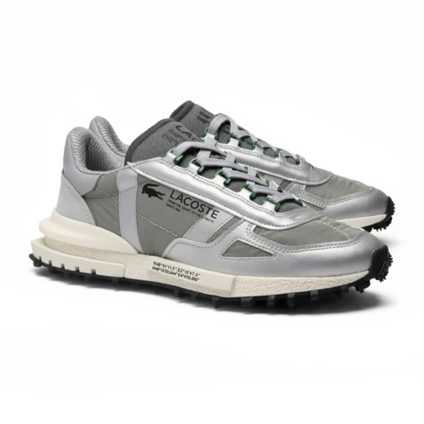 ⁦Lacoste Metallic Accent Sneakers Grey Silver⁩ – תמונה ⁦2⁩