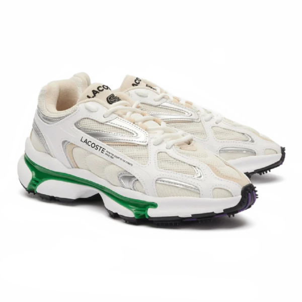 ⁦Lacoste L003 2K24 Trainers White Green⁩ – תמונה ⁦2⁩