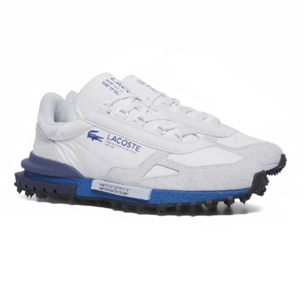 ⁦Lacoste Elite Active Leather Sneakers White Light Blue⁩ – תמונה ⁦2⁩