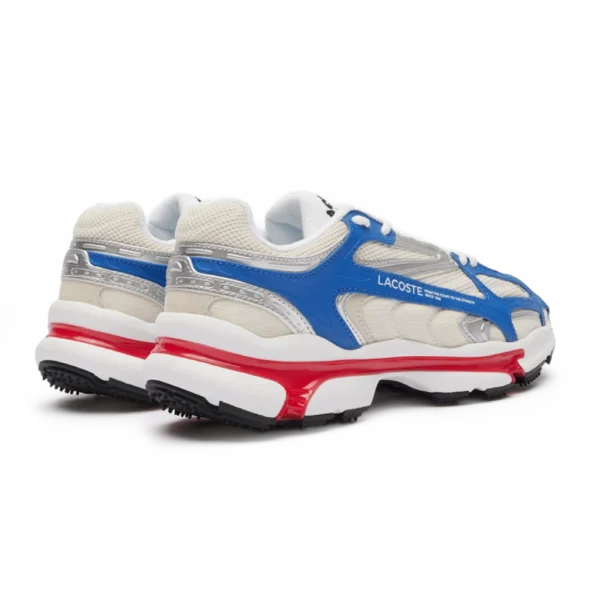 ⁦Lacoste Classic Leather Sneakers White Red Blue⁩ – תמונה ⁦3⁩