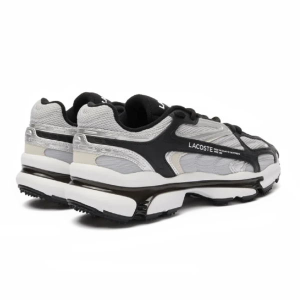 ⁦Lacoste L003 2K24 Trainers Grey Silver Black⁩ – תמונה ⁦3⁩