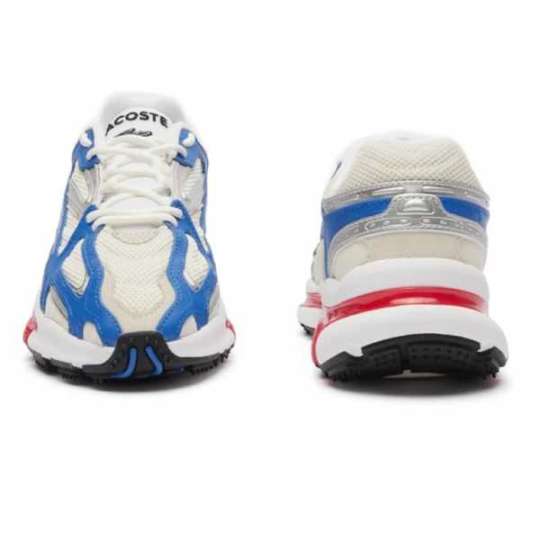 ⁦Lacoste Classic Leather Sneakers White Red Blue⁩ – תמונה ⁦4⁩
