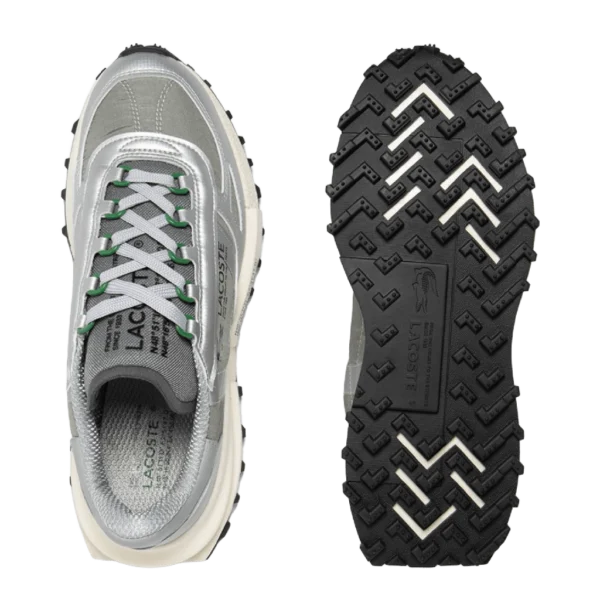 ⁦Lacoste Metallic Accent Sneakers Grey Silver⁩ – תמונה ⁦5⁩
