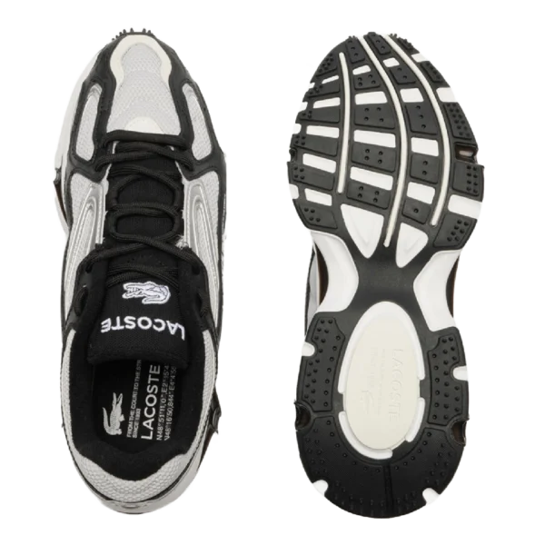 ⁦Lacoste L003 2K24 Trainers Grey Silver Black⁩ – תמונה ⁦5⁩