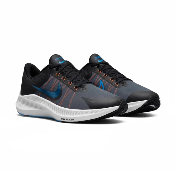 ⁦Nike Air Zoom Winflo 8 Black Gray Blue⁩ – תמונה ⁦2⁩