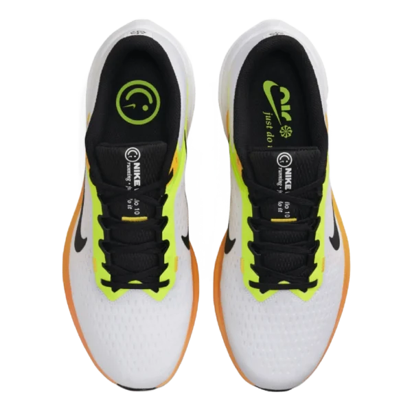 ⁦Nike Winflo 10 White Volt Laser Orange⁩ – תמונה ⁦4⁩
