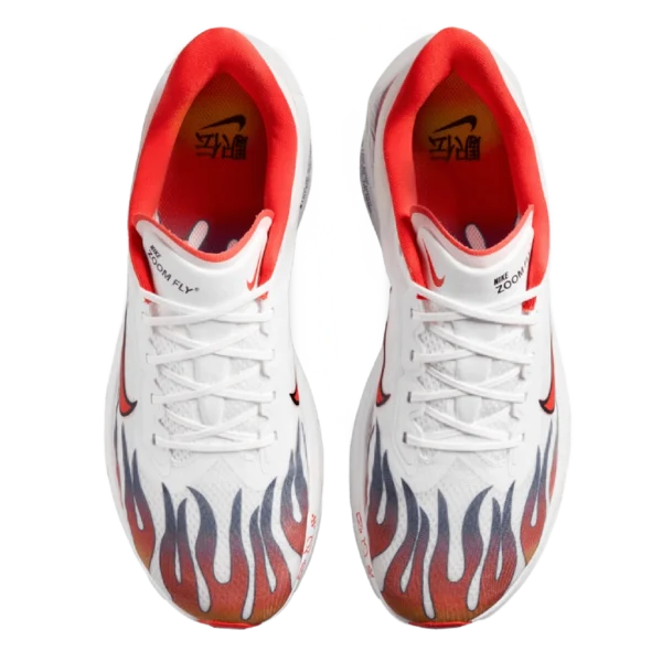 ⁦Nike Zoom Fly 6 Premium White Black Habanero Red⁩ – תמונה ⁦4⁩