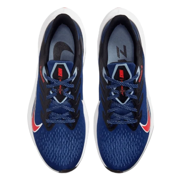 ⁦Nike Air Zoom Winflo 7 Midnight Navy Crimson⁩ – תמונה ⁦4⁩