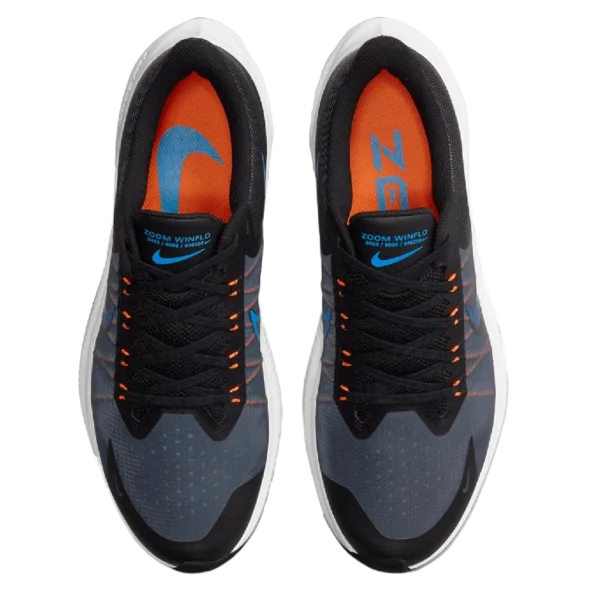⁦Nike Air Zoom Winflo 8 Black Gray Blue⁩ – תמונה ⁦4⁩