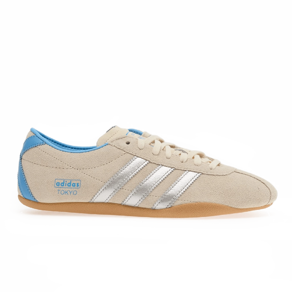 1 Adidas Tokyo Shoes Cream White Silver Metallic Semi Blue Burst – תמונה 1