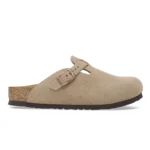 Birkenstock Boston Soft Footbed Suede Clogs Taupe