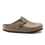 Birkenstock Boston Oiled Leather Clogs Tobacco Brown