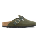 Birkenstock Boston Braided Suede Clogs Thyme
