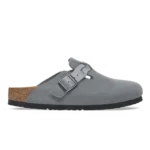Birkenstock Boston Braided Suede Clogs Basalt Gray