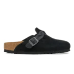 Birkenstock Boston Braided Suede Clogs Black