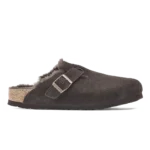Birkenstock Boston Shearling Suede Clogs Mocha