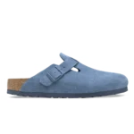 Birkenstock Boston Soft Footbed Suede Clogs Elemental Blue