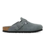 Birkenstock Boston Soft Footbed Suede Clogs Basalt Gray Tonal