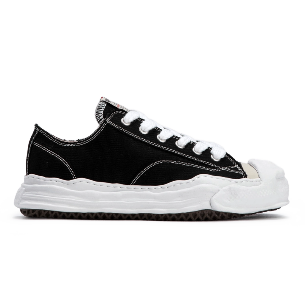 1 Maison Mihara Yasuhiro Hank OG Sole Leather Low Sneakers Black – תמונה 1