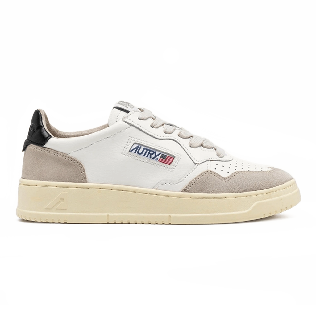 1 Autry Medalist Low Sneakers White Navy Leather – תמונה 1