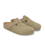 ⁦Birkenstock Boston Suede Clogs Faded Khaki⁩ – תמונה ⁦2⁩