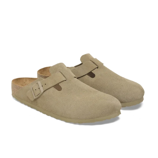 ⁦Birkenstock Boston Suede Clogs Faded Khaki⁩ – תמונה ⁦2⁩