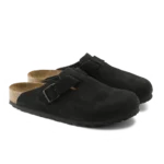 ⁦Birkenstock Boston Soft Footbed Suede Clogs Black⁩ – תמונה ⁦2⁩