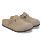 ⁦Birkenstock Boston Soft Footbed Suede Clogs Taupe⁩ – תמונה ⁦2⁩
