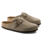 ⁦Birkenstock Boston Suede Clogs Taupe⁩ – תמונה ⁦2⁩