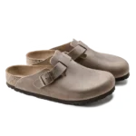 ⁦Birkenstock Boston Oiled Leather Clogs Tobacco Brown⁩ – תמונה ⁦2⁩