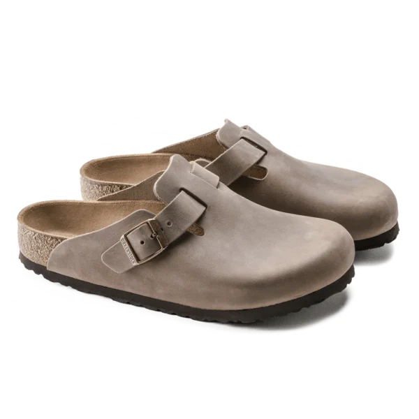 ⁦Birkenstock Boston Oiled Leather Clogs Tobacco Brown⁩ – תמונה ⁦2⁩