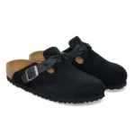 ⁦Birkenstock Boston Braided Suede Clogs Black⁩ – תמונה ⁦2⁩