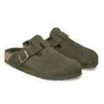 ⁦Birkenstock Boston Shearling Suede Clogs Thyme⁩ – תמונה ⁦2⁩