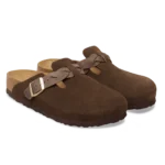 ⁦Birkenstock Boston Braided Suede Clogs Carafe⁩ – תמונה ⁦2⁩