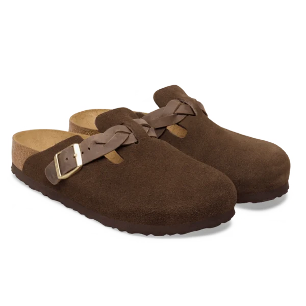 ⁦Birkenstock Boston Braided Suede Clogs Carafe⁩ – תמונה ⁦2⁩