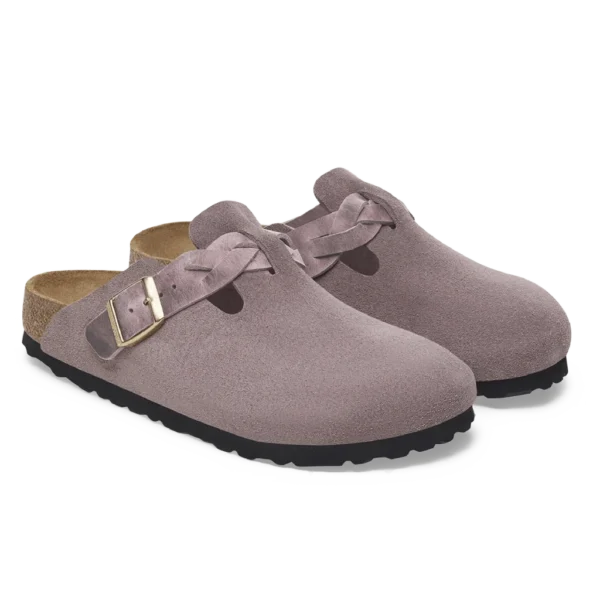 ⁦Birkenstock Boston Braided Suede Clogs Faded Purple⁩ – תמונה ⁦2⁩