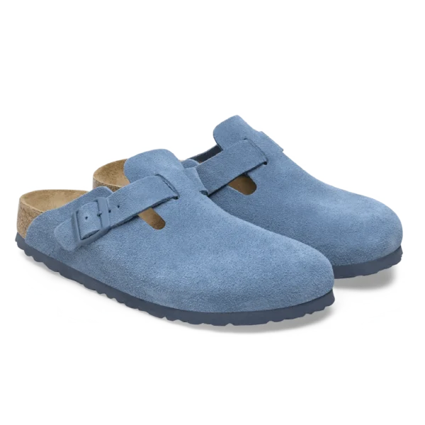 ⁦Birkenstock Boston Soft Footbed Suede Clogs Elemental Blue⁩ – תמונה ⁦2⁩
