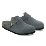 ⁦Birkenstock Boston Soft Footbed Suede Clogs Basalt Gray Tonal⁩ – תמונה ⁦2⁩
