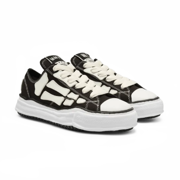⁦Amiri x Maison Mihara Yasuhiro Peterson OG Sole Canvas Low Black⁩ – תמונה ⁦2⁩