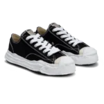⁦Maison Mihara Yasuhiro Hank OG Sole Leather Low Sneakers Black⁩ – תמונה ⁦2⁩