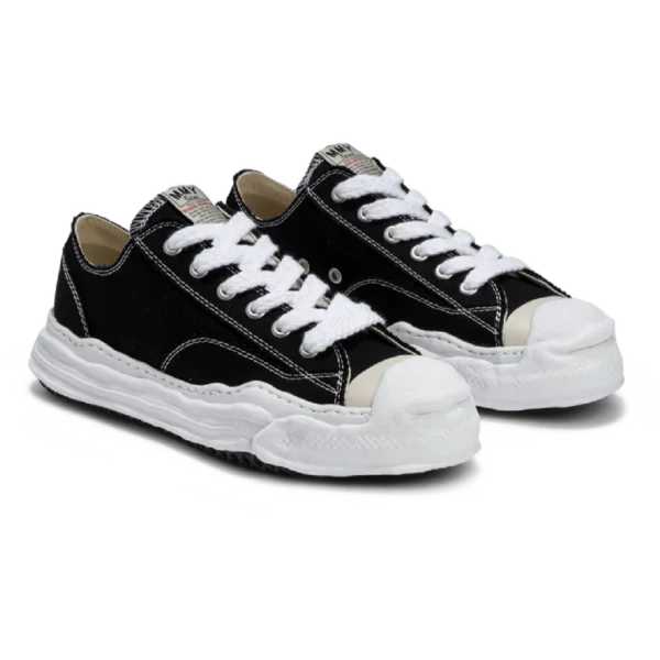 ⁦Maison Mihara Yasuhiro Hank OG Sole Leather Low Sneakers Black⁩ – תמונה ⁦2⁩