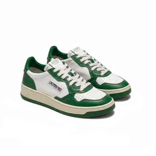 ⁦Autry Medalist Low Sneakers White Green Leather⁩ – תמונה ⁦2⁩