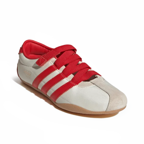 ⁦Adidas Tokyo Mary Jane Shoes Cream White Red Gold Metallic⁩ – תמונה ⁦2⁩