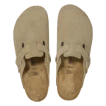 ⁦Birkenstock Boston Suede Clogs Faded Khaki⁩ – תמונה ⁦3⁩